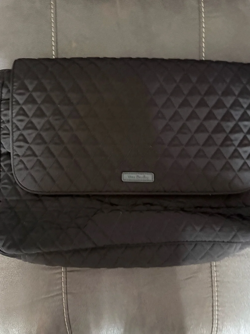 Vera Bradley Black Quilted Crossbody Flap Bag